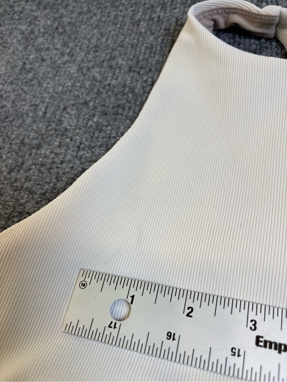 Lululemon Energy High Neck Longline Ribbed Bra White Size 4 6 GUC - Picture 9 of 9